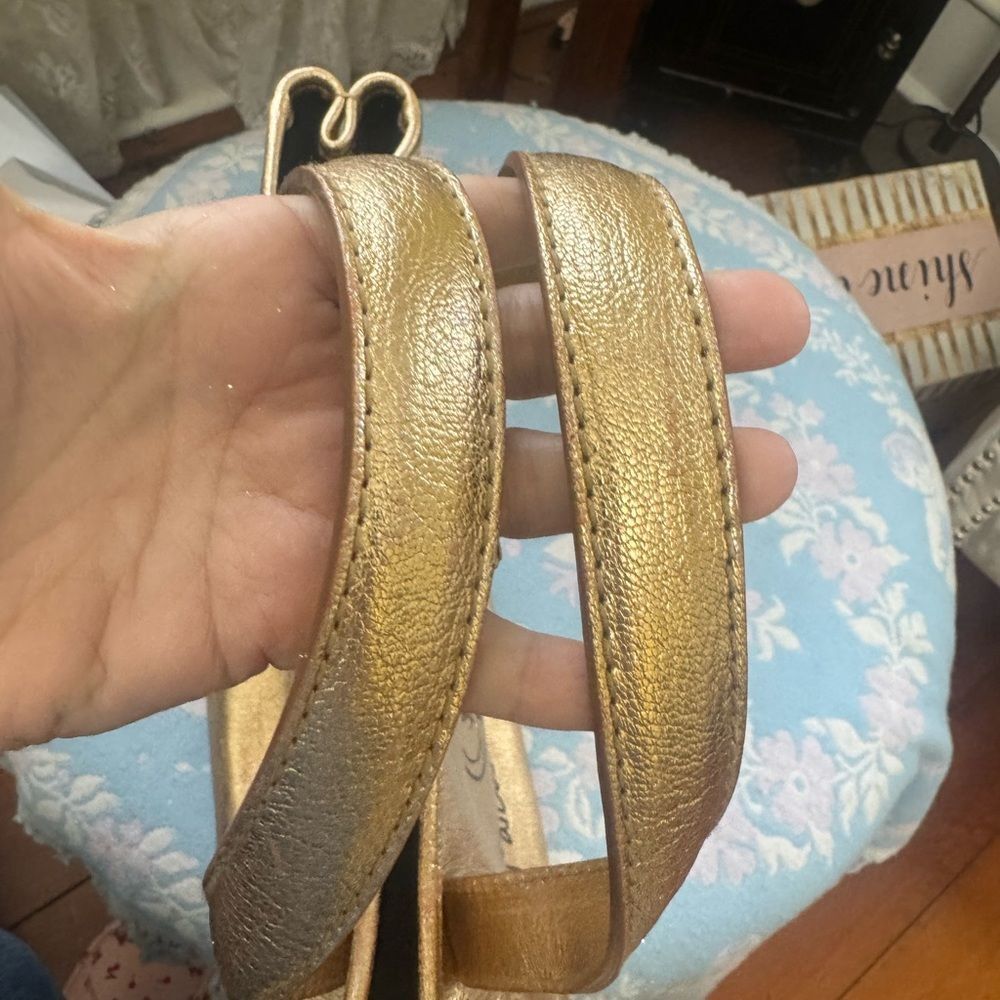 LARGE *Yves Saint Laurent* YSL Paris Metallic Gold Y-Mail Postale Rive’ Gauche - Picture 10 of 16
